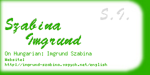 szabina imgrund business card